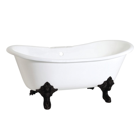 Aqua Eden 71.63 L, 29.75 W, White/Matte Black, Cast Iron VCT7DS7231NL0